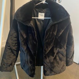 Abercrombie Black Jacket soft fits small *NEVER WORN*